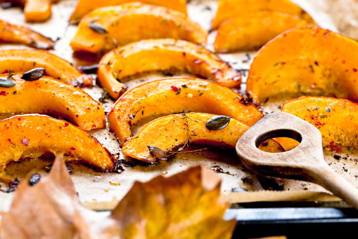 Roasted Butternut Squash with Pumpkin Seeds