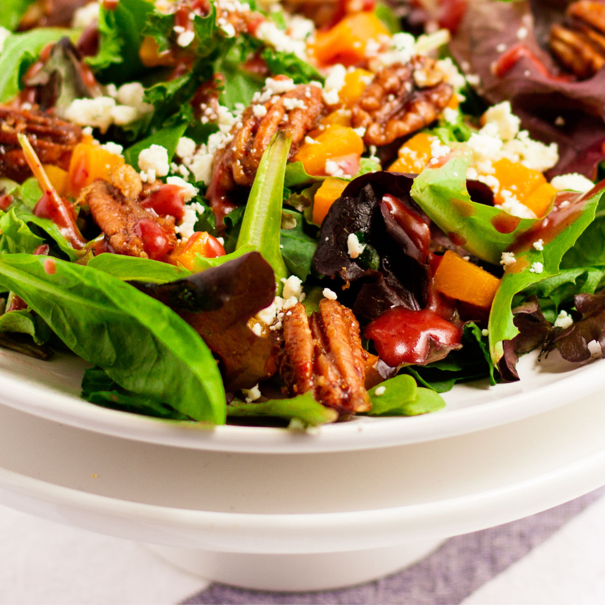 Thanksgiving Salad with Cranberry Vinaigrette • Food Folks and Fun