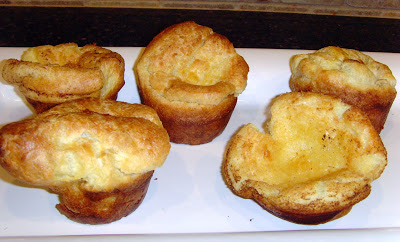 Individual Yorkshire pudding servings on a plate