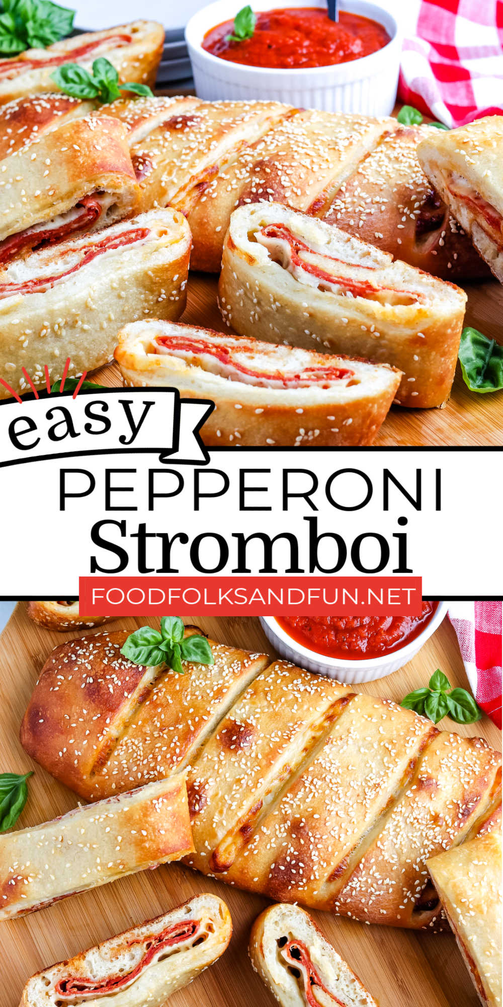 This Pepperoni Stromboli recipe is simple to make and easy to customize to your taste. Come see how to make stromboli in this easy-to-follow recipe!  via @foodfolksandfun