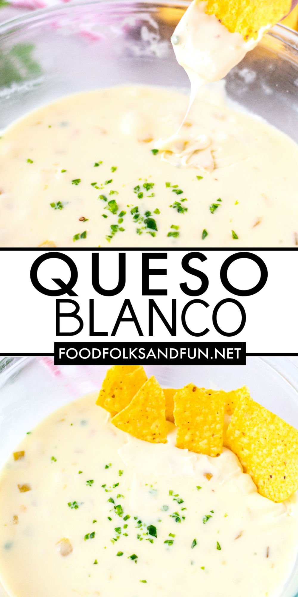 This 4-ingredient Queso Blanco Dip is so creamy, irresistible and most importantly, comes together in just minutes! Everyone always loves this Velveeta Queso Blanco. I’ve even caught guests licking the bowl!  via @foodfolksandfun