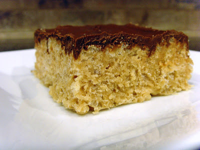 A piece of Butterfinger Scotcheroos sitting on a plate