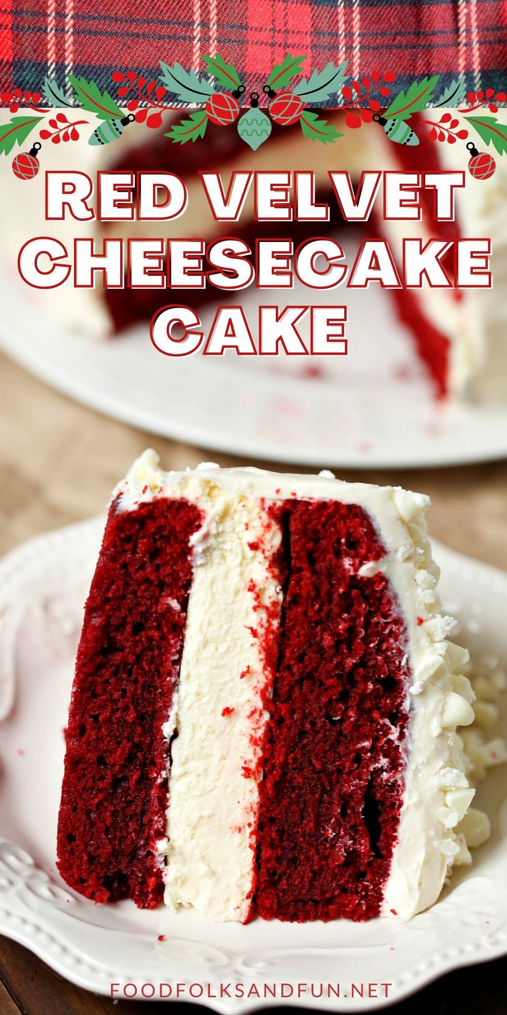 This Cheesecake Factory Red Velvet Cheesecake Cake Copycat Recipe is simply AMAZING! Wow your guests for Valentine's Day, Christmas, Birthdays, and dinner parties! via @foodfolksandfun