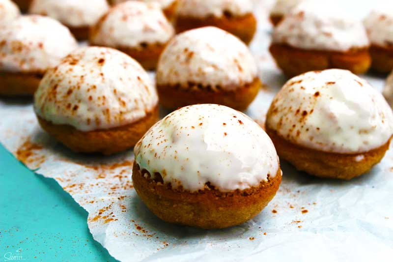 frosted carrot donut holes