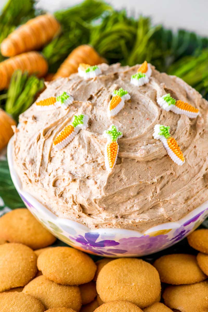 A dip made with the flavors of carrot cake.