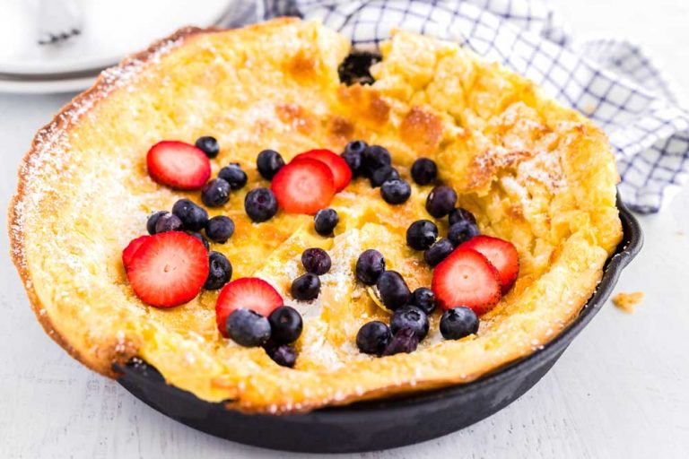 Vanilla Dutch Baby Pancake • Food Folks and Fun