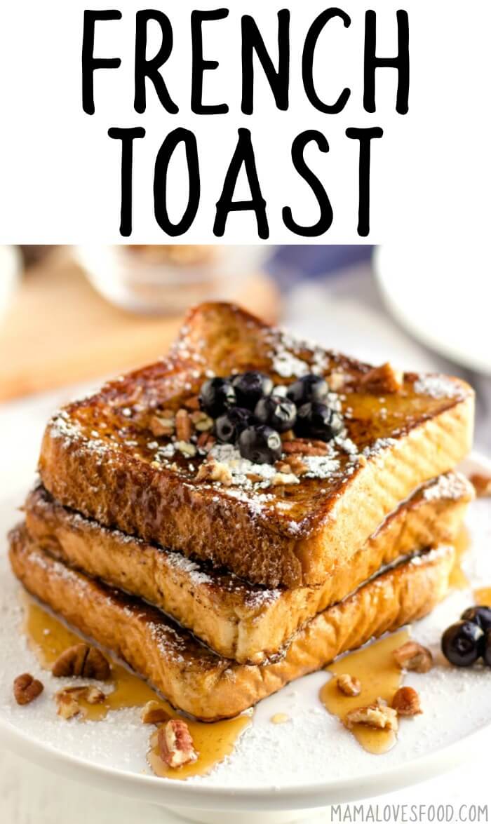A stack of French toast on a plate