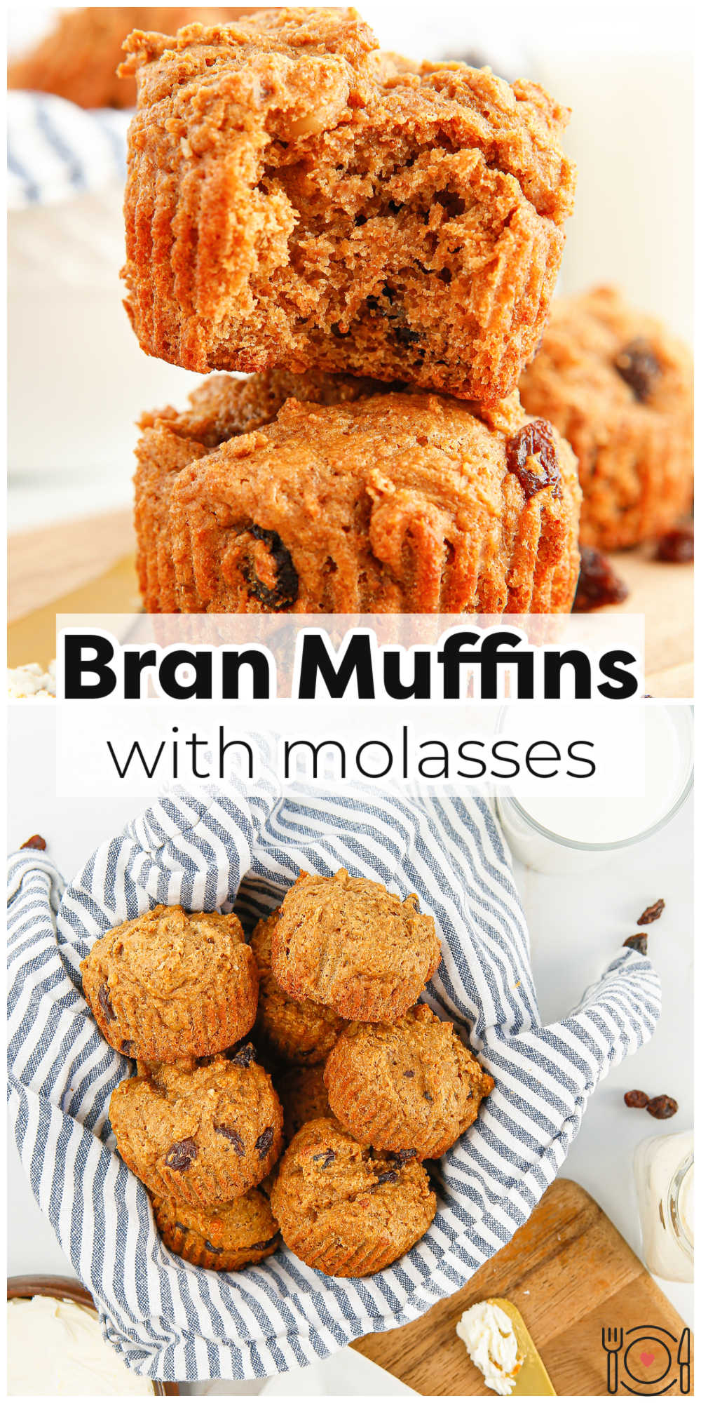 This Bran Muffin Recipe with Molasses and Raisins makes tender and flavorful bran muffins. This recipe will convert any bran muffin hatter into an aficionado! via @foodfolksandfun