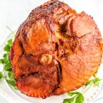 Spiral ham with honey glaze.