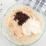 Fold the whipped cream and chocolate chips into the ricotta cheese mixture,