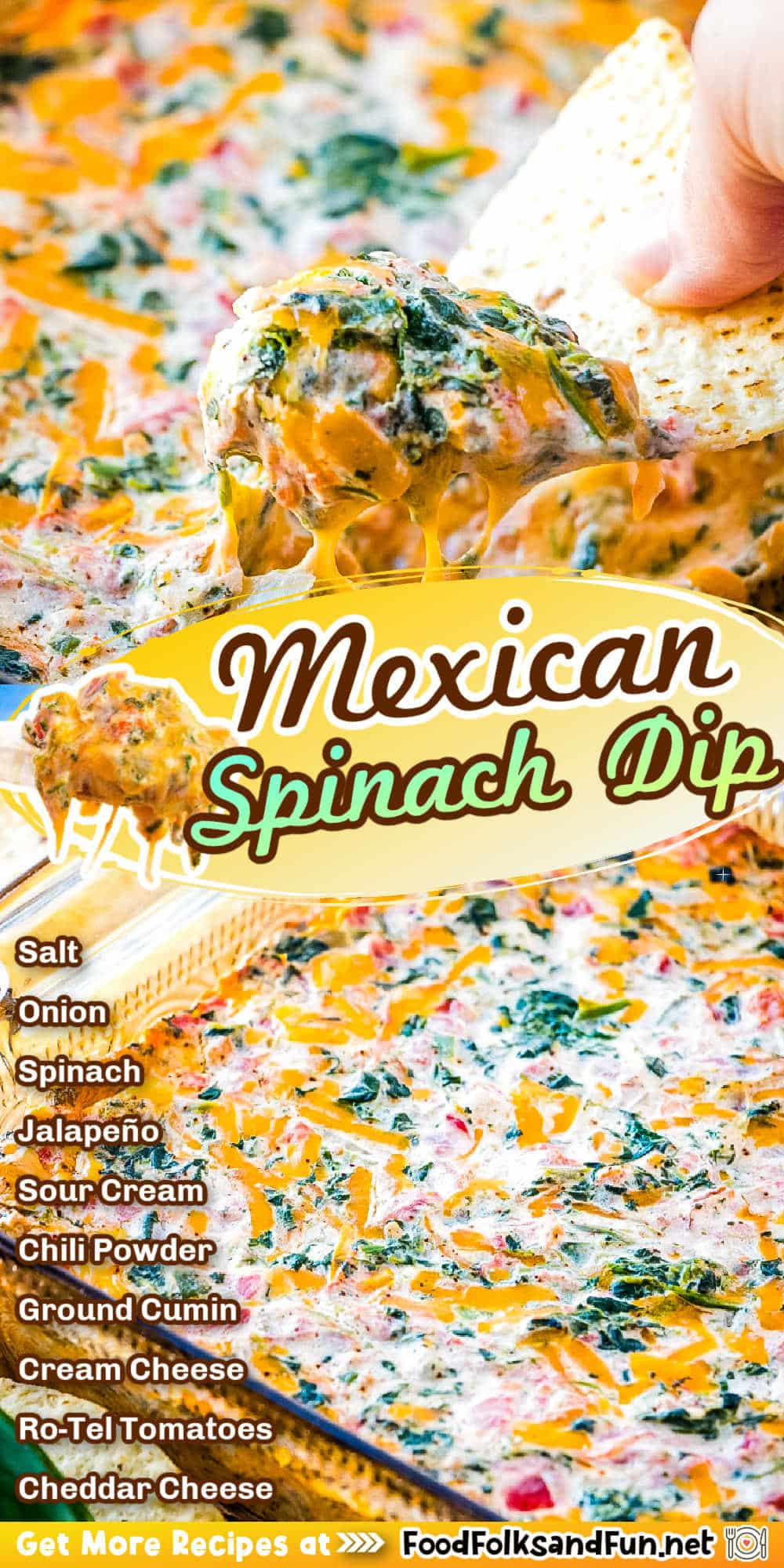Say goodbye to boring dips! This Mexican Spinach Dip is your new hero. Creamy spinach, smoky peppers, and a touch of spice – it's addictive at every bite. via @foodfolksandfun