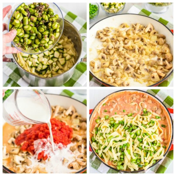 A picture collage of the steps needed to make this recipe.