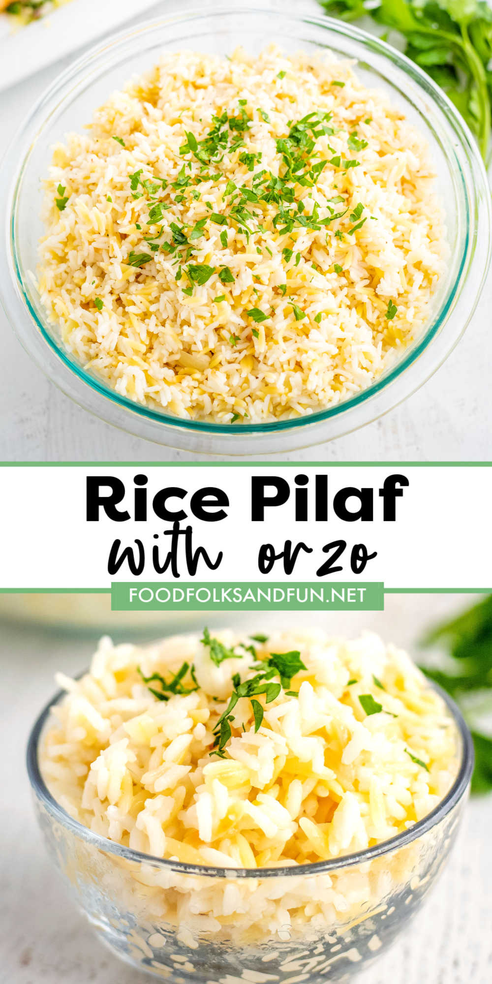 This Rice Pilaf with Orzo recipe is your new favorite side dish. It is super simple to make, but it is easy to customize with my four pilaf variations for any meal or season. via @foodfolksandfun