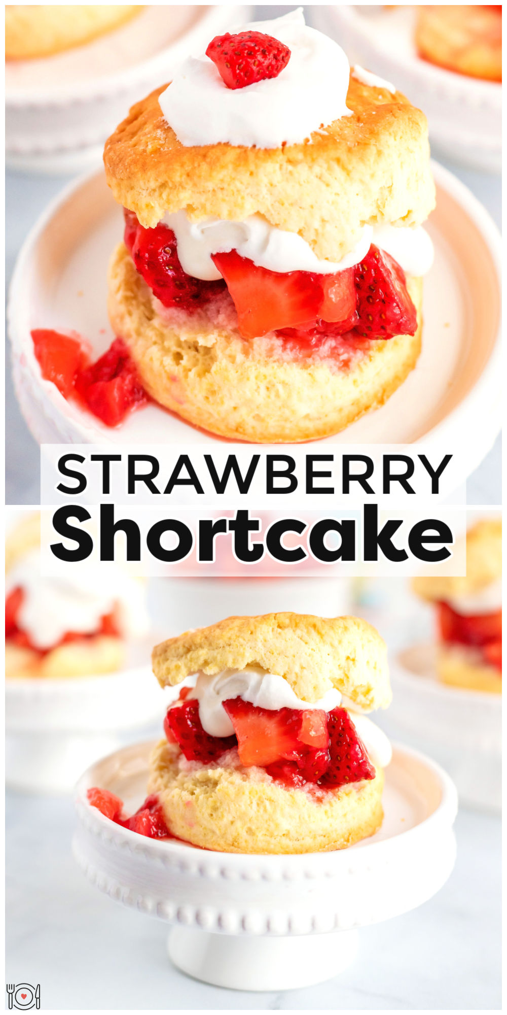 This Strawberry Shortcake recipe is a classic for a reason. It has a tender shortcake, sweetened whipped cream, and macerated strawberries. via @foodfolksandfun