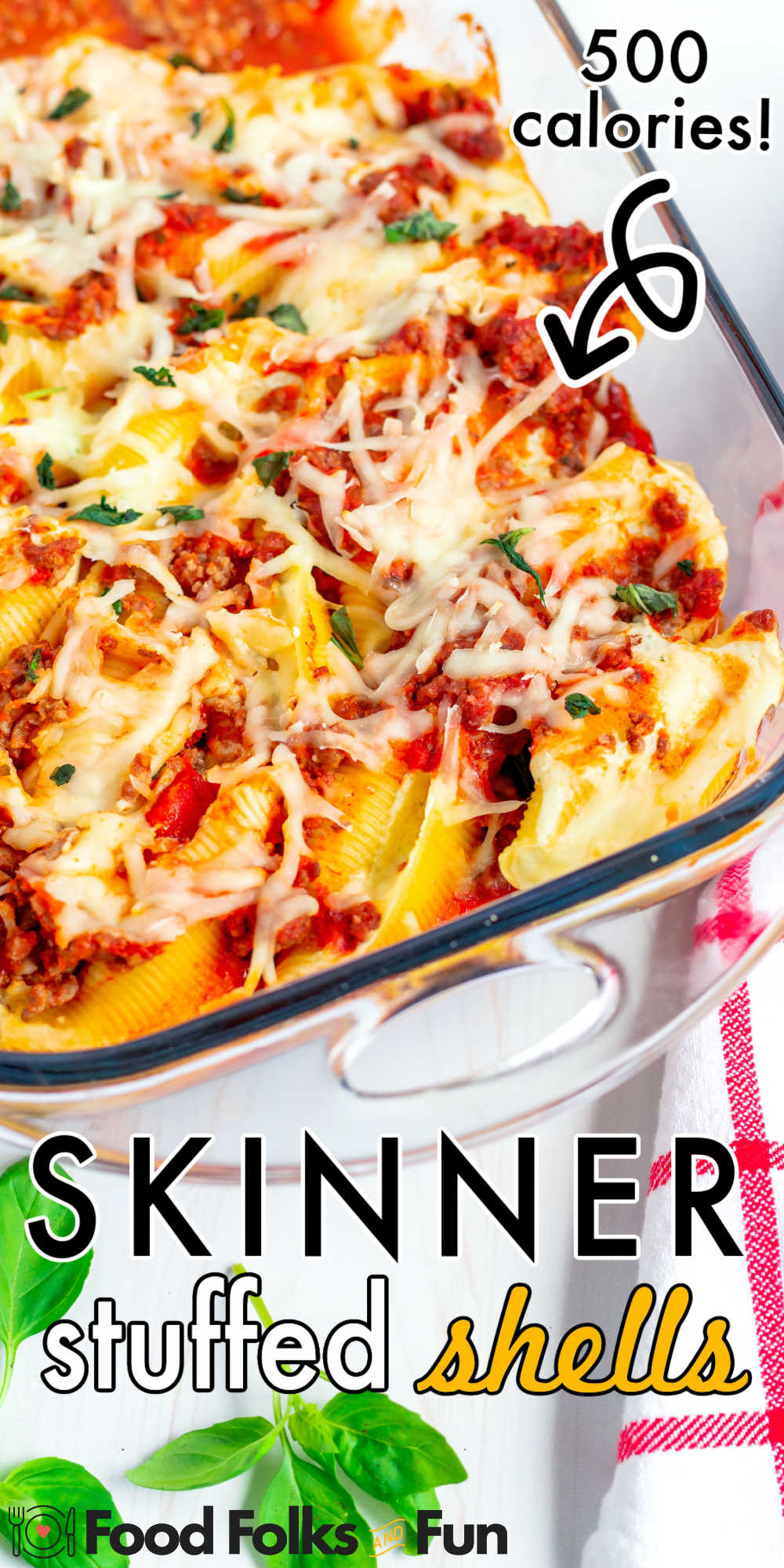 This Stuffed Shells recipe without ricotta is packed with flavor and a velvety-smooth filling. They’re made skinnier by using part-skim mozzarella and fat-free cottage cheese instead of ricotta! via @foodfolksandfun