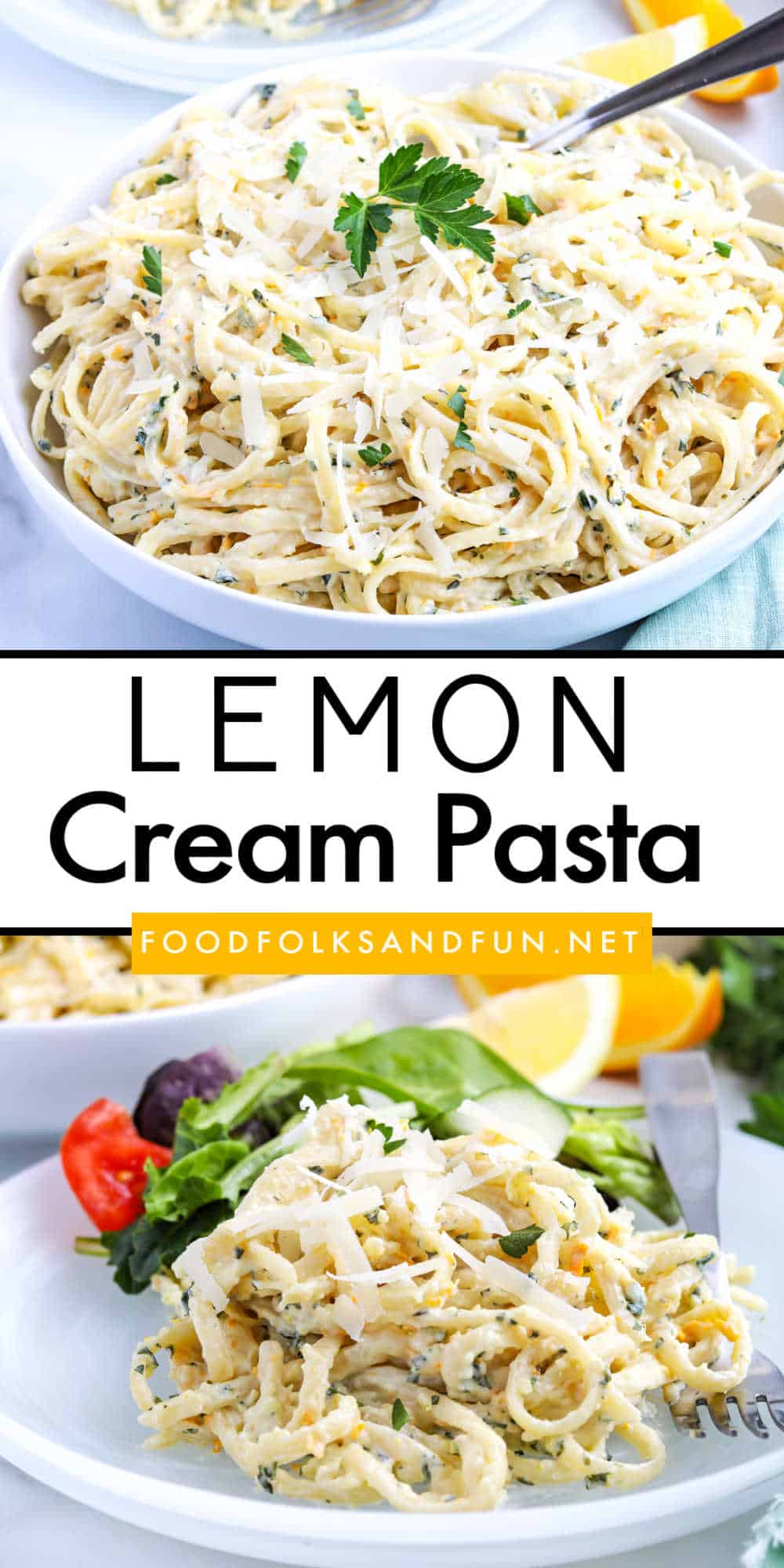 This citrus cream pasta recipe is an easy, refreshing dinner that takes just 15 minutes! It’s a great dish for busy weeknights.
 via @foodfolksandfun