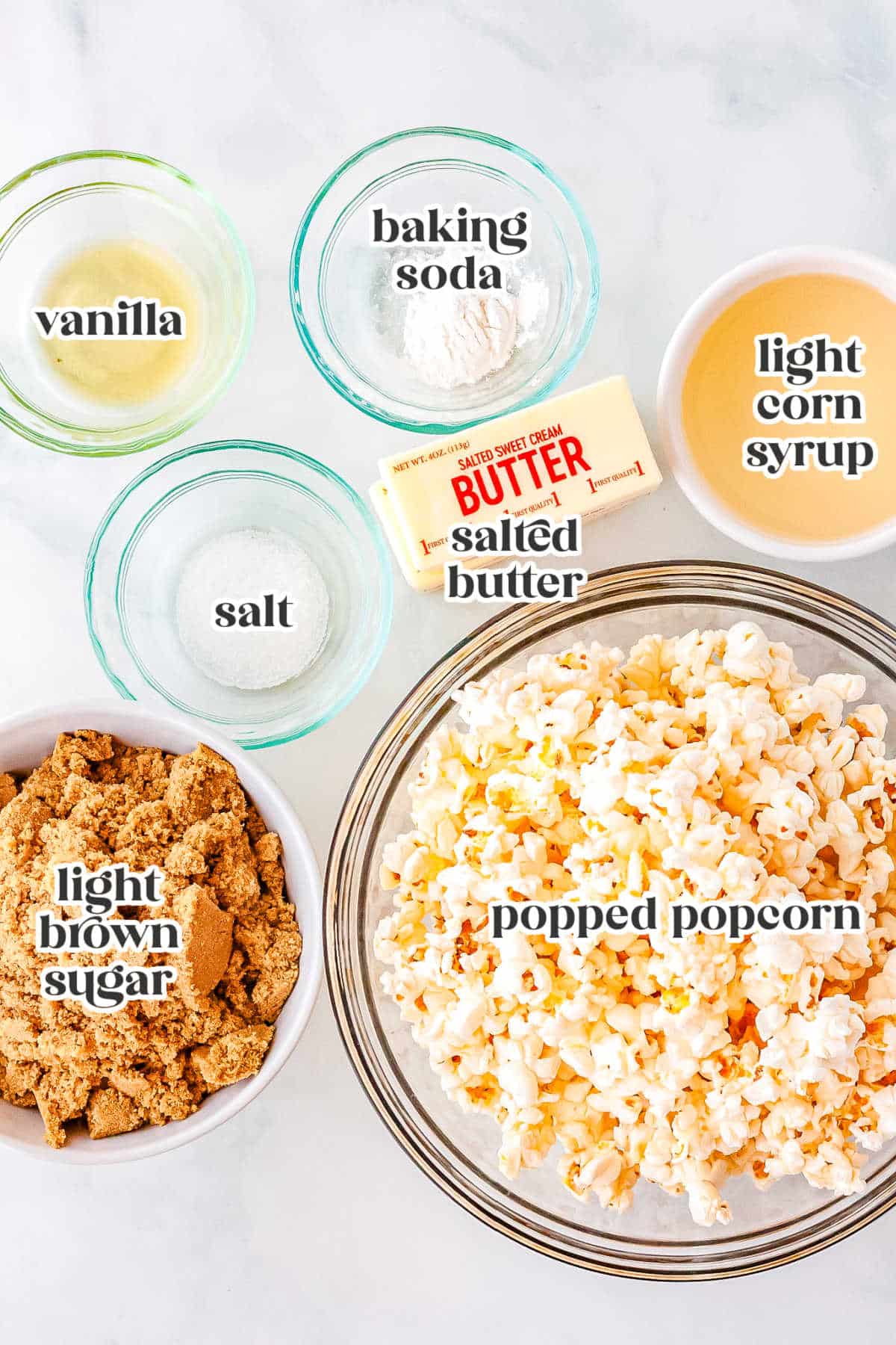 The recipe ingredients labeled with text overlay.