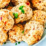 Sausage Balls in a serving dish.