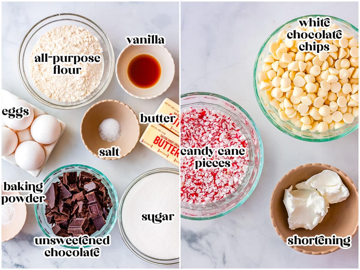 The recipe ingredients with text overlay for Pinterest.