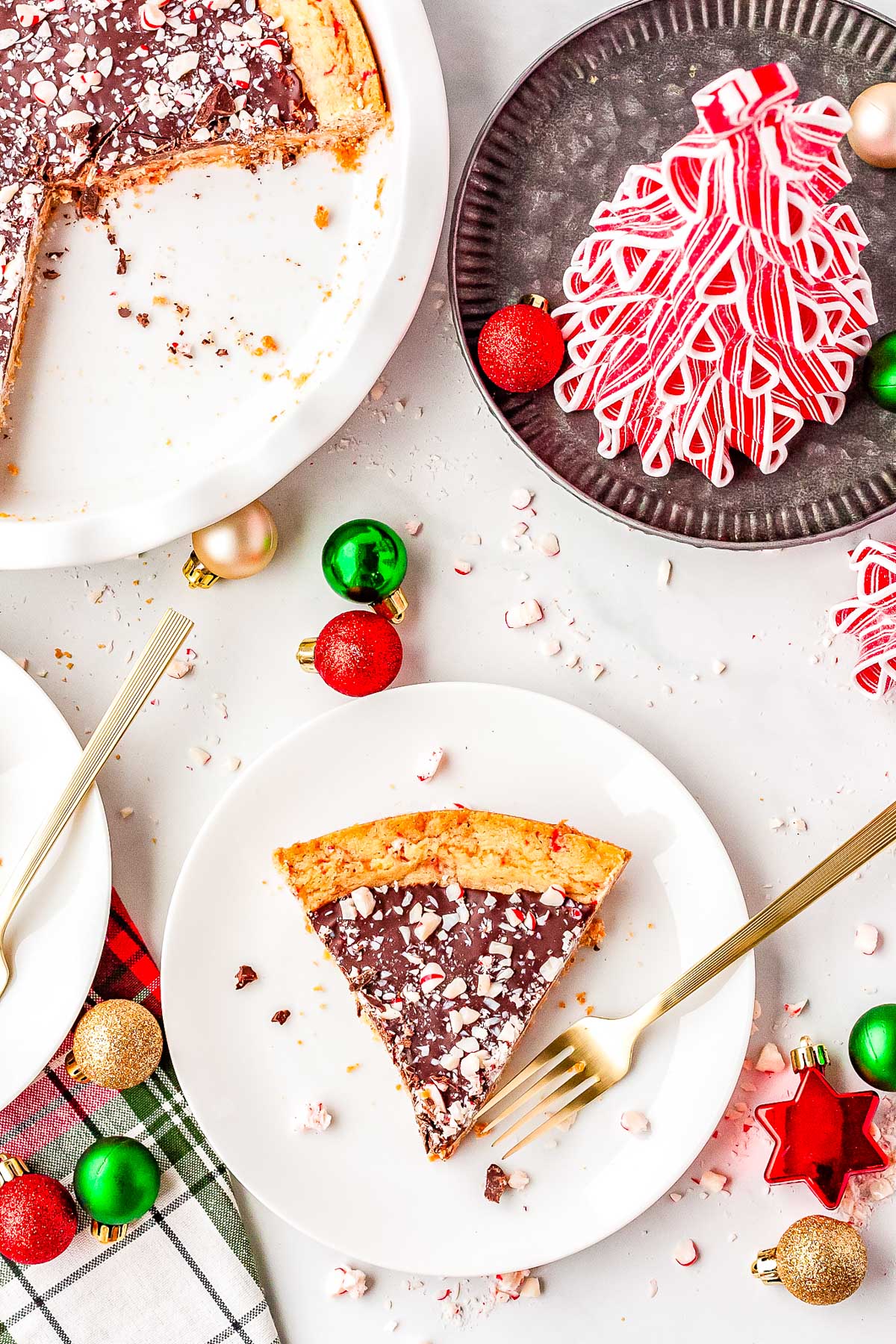 A slice of sugar cookie pie on a white plate.