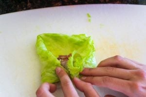 Process shot of how to make Golumpki Stuffed Polish Cabbage