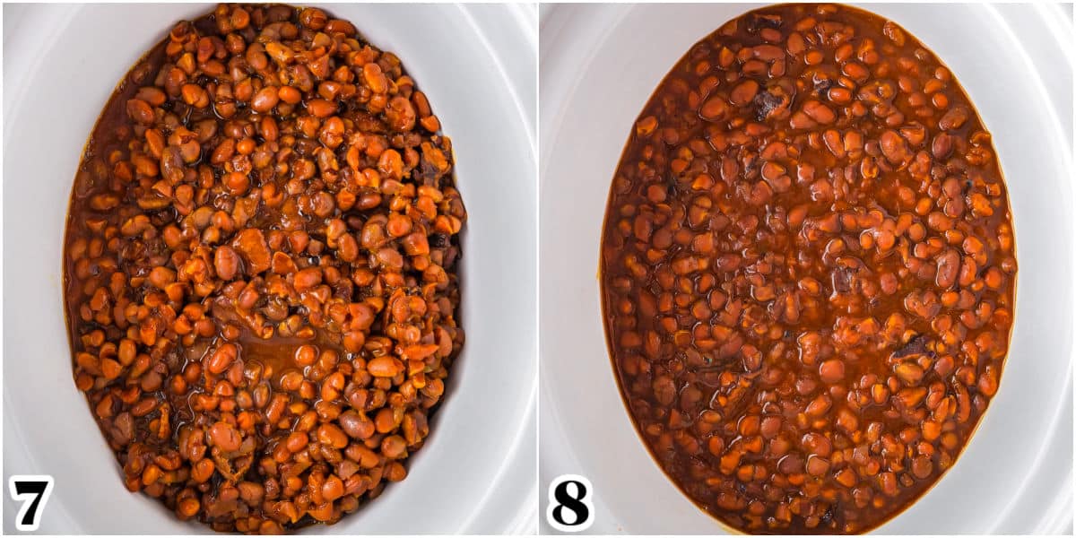 The beans in the crock pot right after they're done cooking.