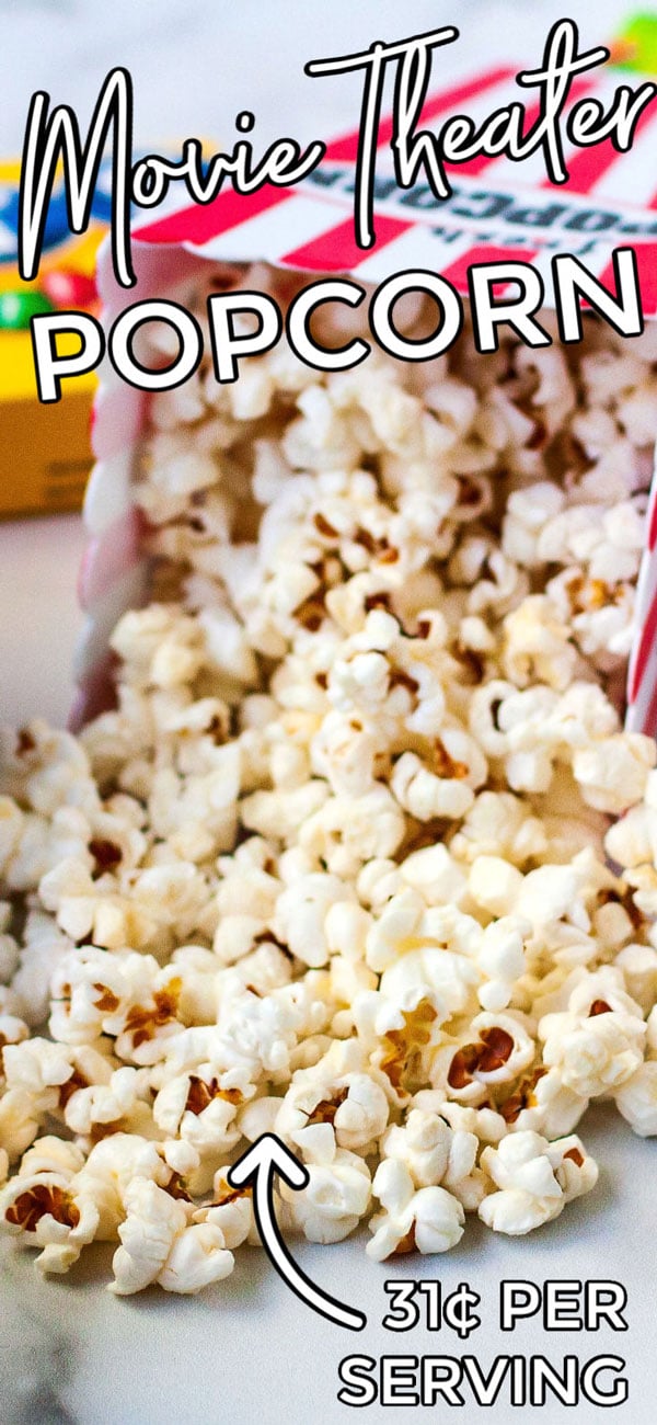 Transform movie night by making this Copycat Movie Theater Popcorn at home. It’s delicious, easy, and so budget-friendly! This recipe serves 4 and costs $1.22 to make. That’s just 31¢ per serving!  via @foodfolksandfun