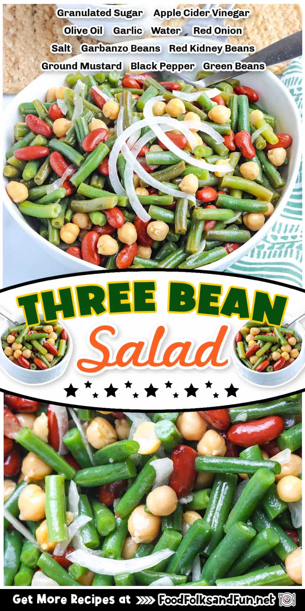 This sweet, savory, and tangy Old Fashioned Three Bean Salad makes a great addition to any meal. It’s quick and easy to make but still full of flavor. via @foodfolksandfun