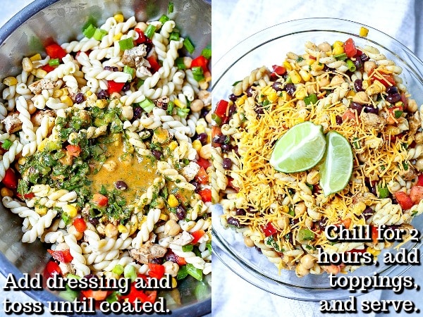 Picture collage of recipe steps with text overlay.