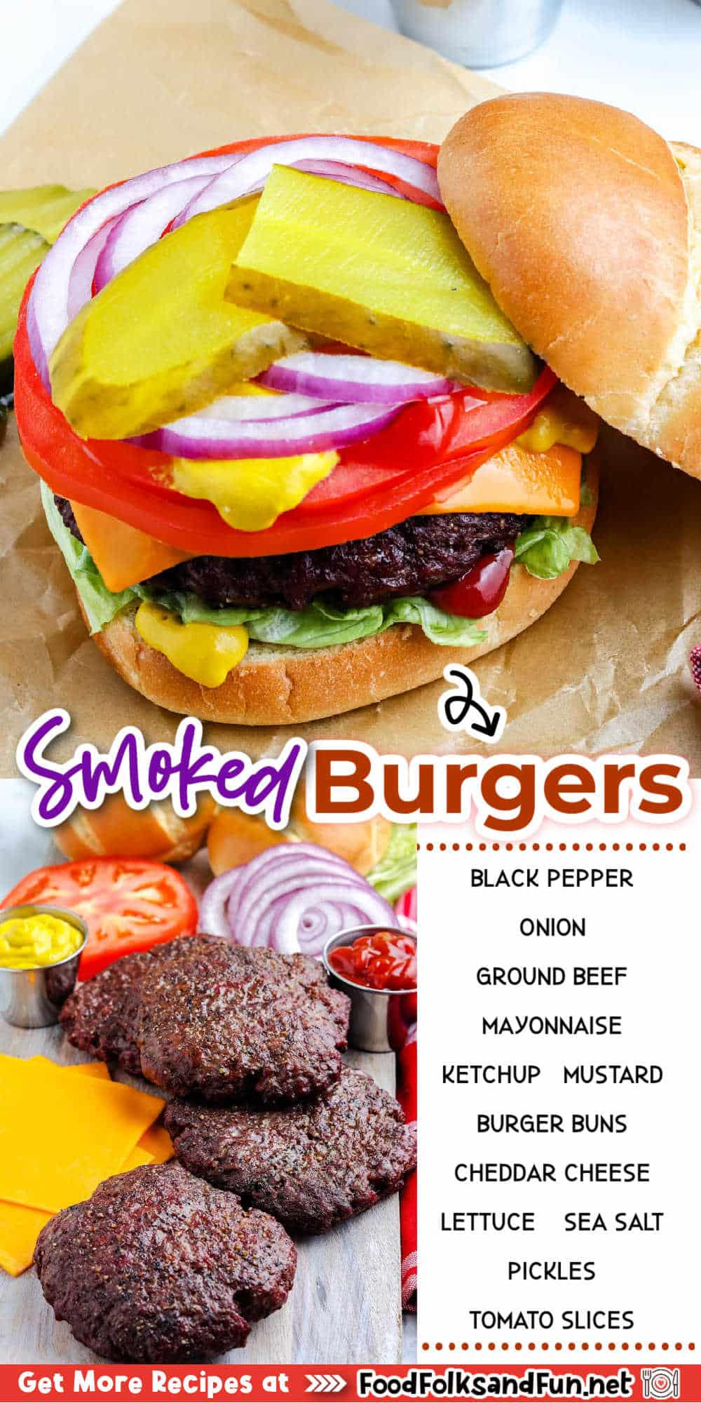 These Smoked Burgers are the best I’ve ever had. Bring a new dimension to your next grilled dinner with the help of your Traeger! via @foodfolksandfun