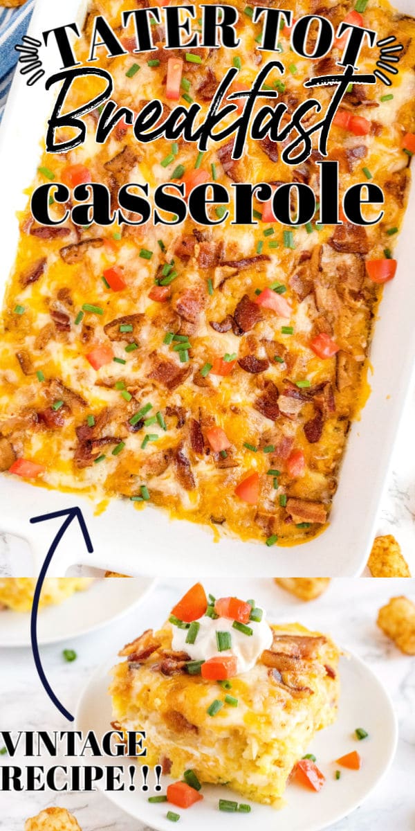 This Loaded Tater Tot Breakfast Casserole is an easy breakfast or brinner that’s ready in just 60 minutes. This recipe serves 12 and costs $11.12 to make. That’s just 93¢ per serving! via @foodfolksandfun