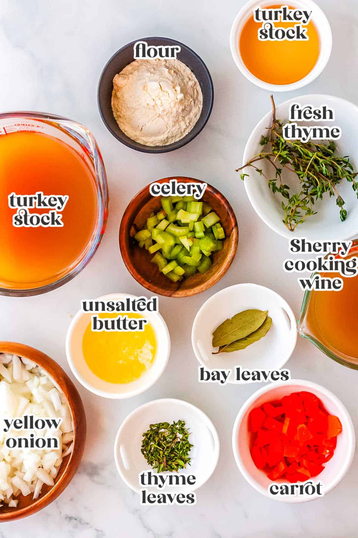 The ingredients with text overlay labeling each.
