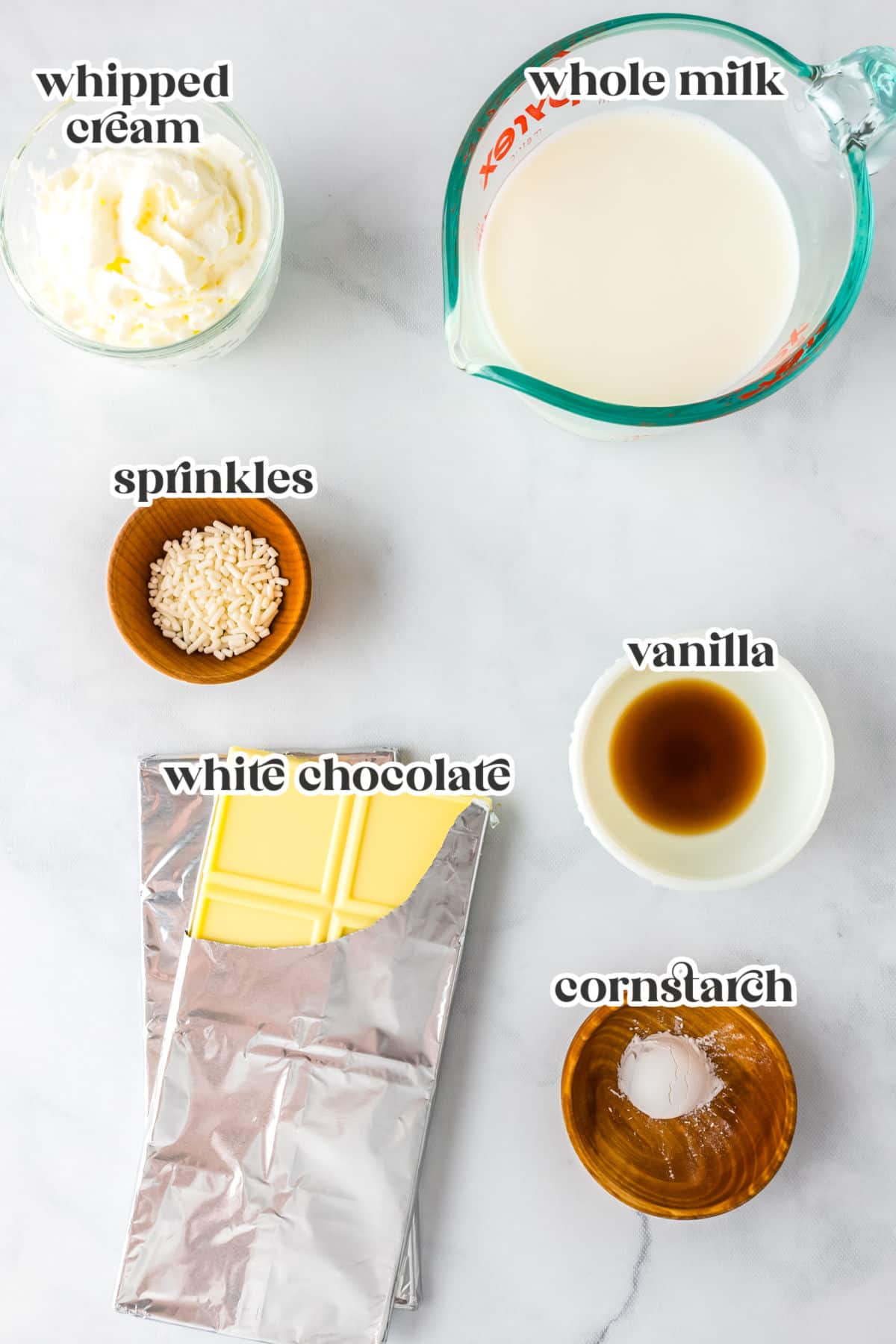 The ingredients with text overlay labeling each.