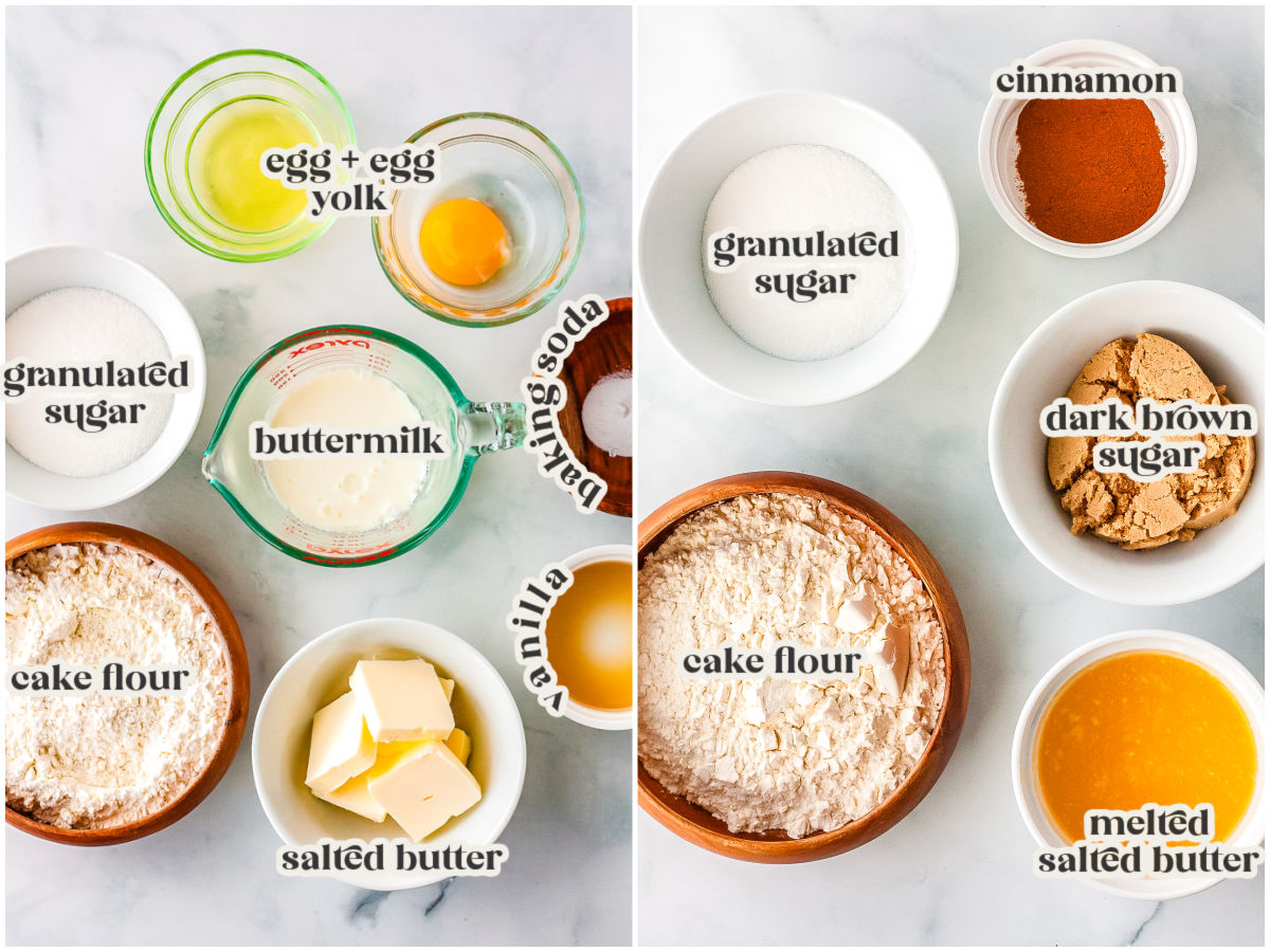 The recipe ingredients with text overlay labeling each.