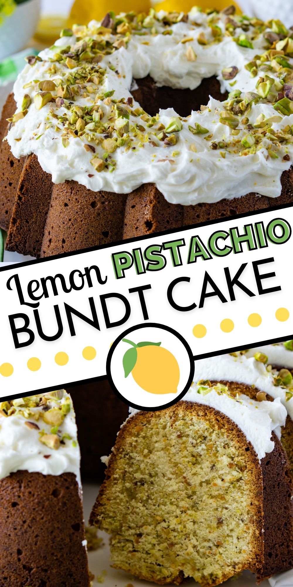 This Lemon Pistachio Bundt Cake recipe is made completely from scratch. It’s dense, buttery, and packed with pistachios and zesty lemon flavor. via @foodfolksandfun