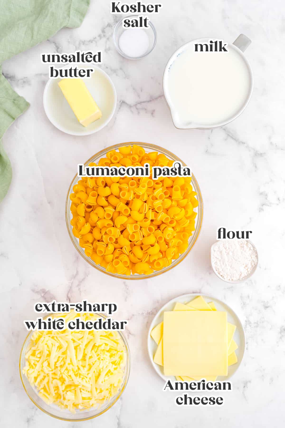 The ingredients with text overlay labeling each. 