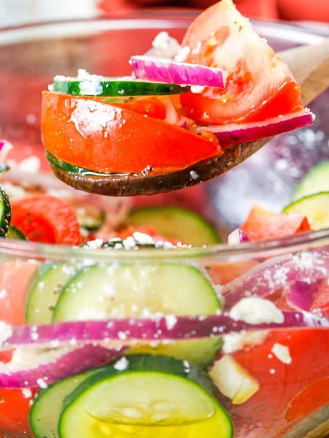 Cucumber Tomato Feta Salad Story