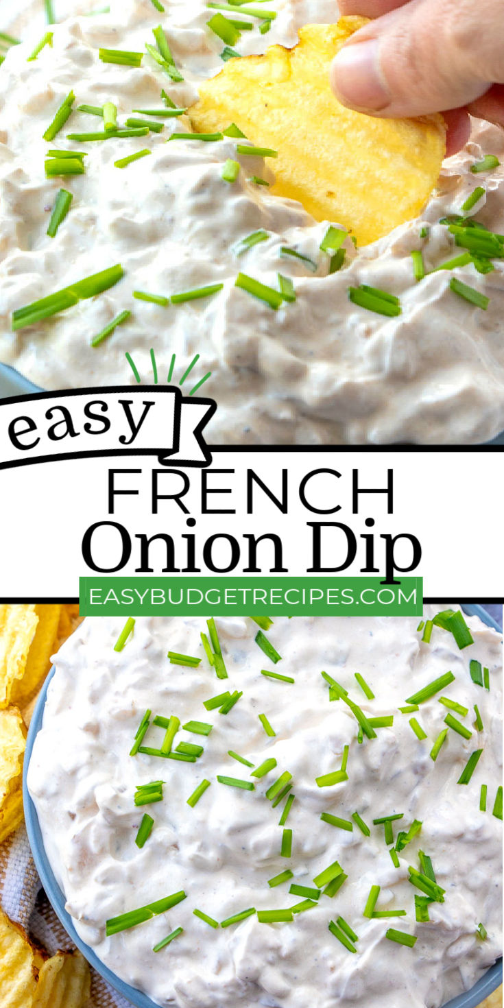 This homemade French Onion Dip recipe will make you ditch the packet from the grocery store for good! It has the most intense onion flavor. via @foodfolksandfun
