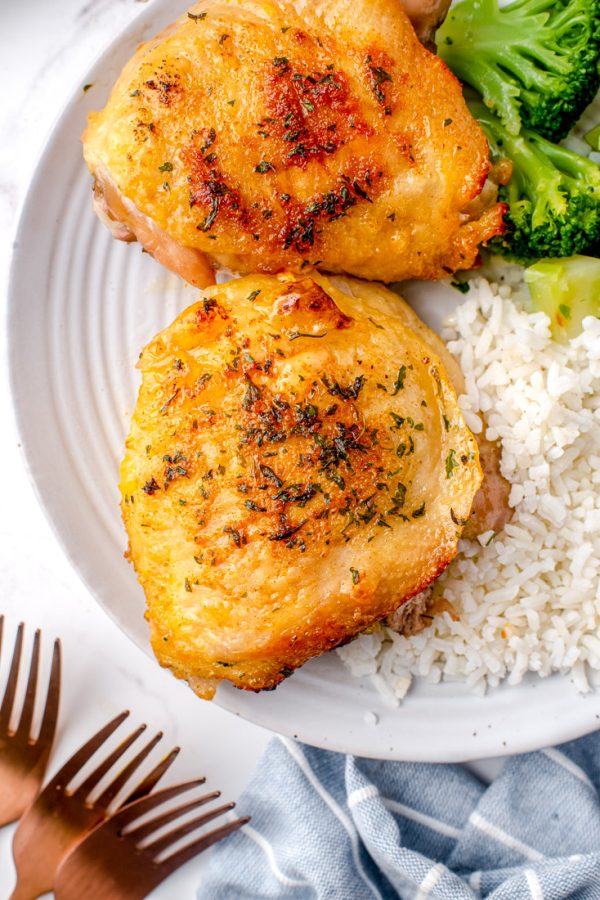 Broiled Chicken Thighs • Food Folks and Fun
