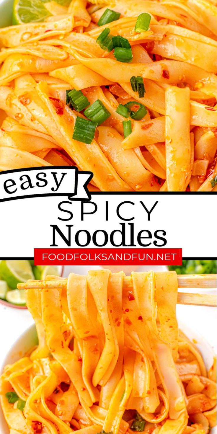 These Spicy Noodles aren’t just hot and spicy, but tasty and packed with flavor, too! Moreover, they’re easy to make and ready in just 25 minutes. via @foodfolksandfun