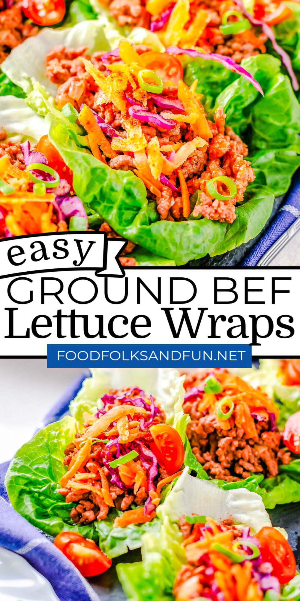 These Ground Beef Lettuce Wraps are a quick, easy, and tasty weeknight dinner that comes together in just 20 minutes. via @foodfolksandfun