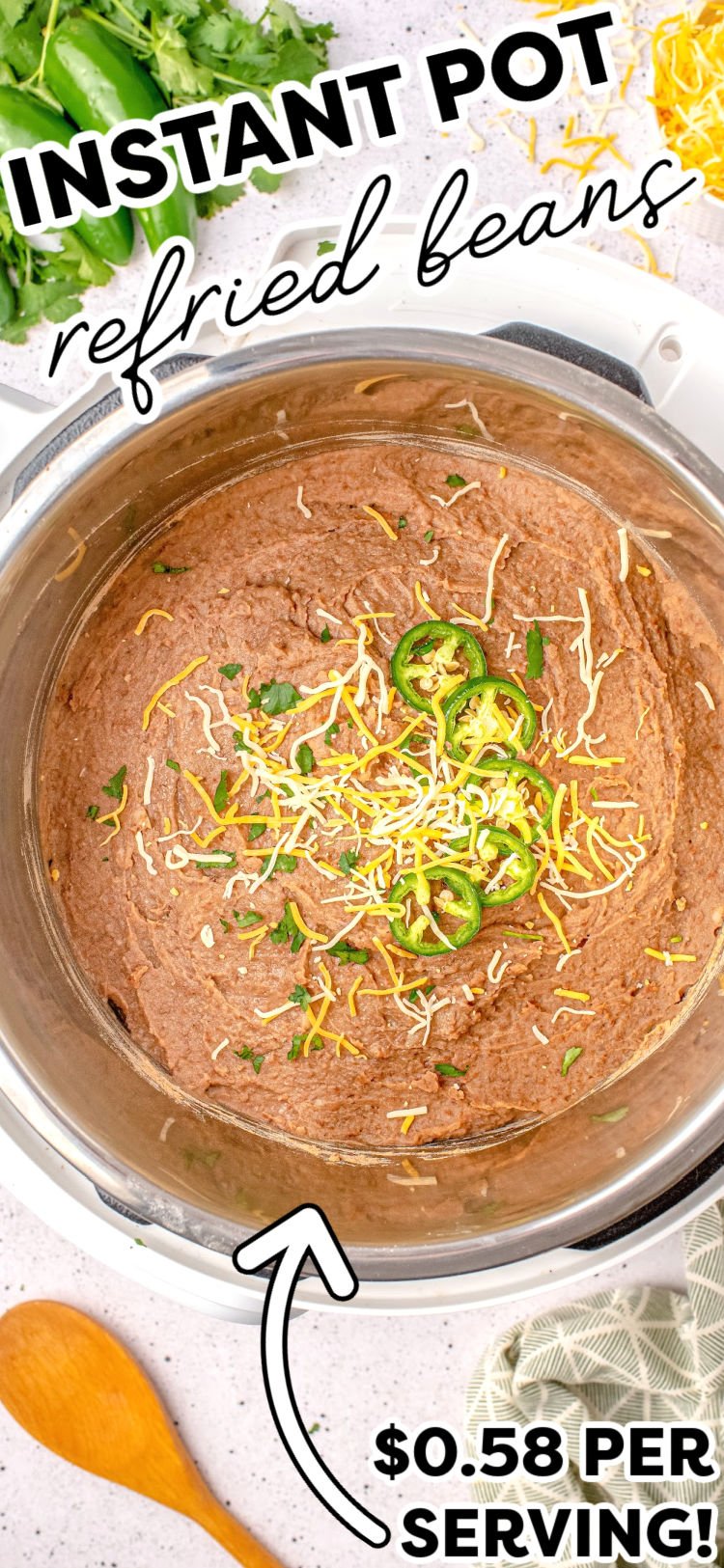 These Instant Pot Refried Beans are creamy, delicious, and take minimum time and effort to prepare compared to stovetop or crockpot recipes! via @foodfolksandfun