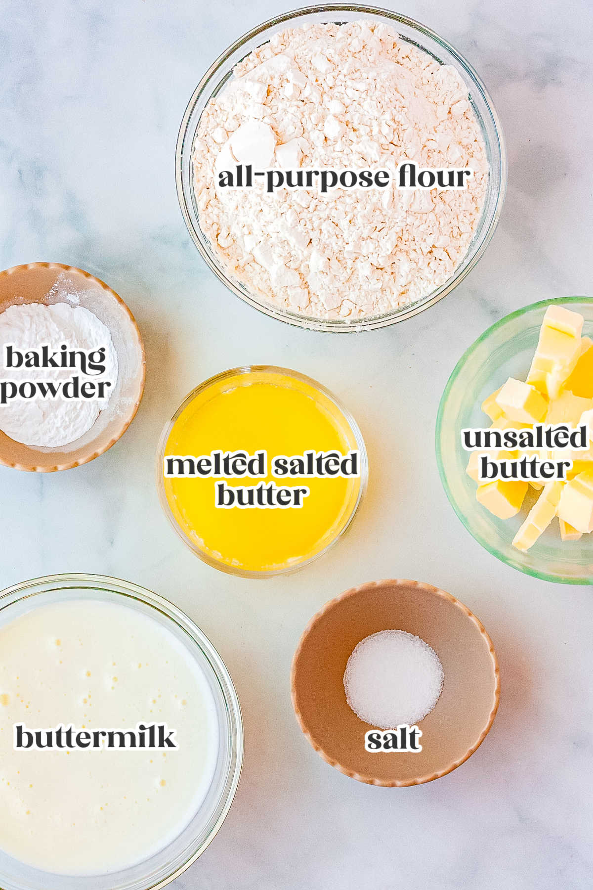 The recipe ingredients with txt overlay labeling each one.