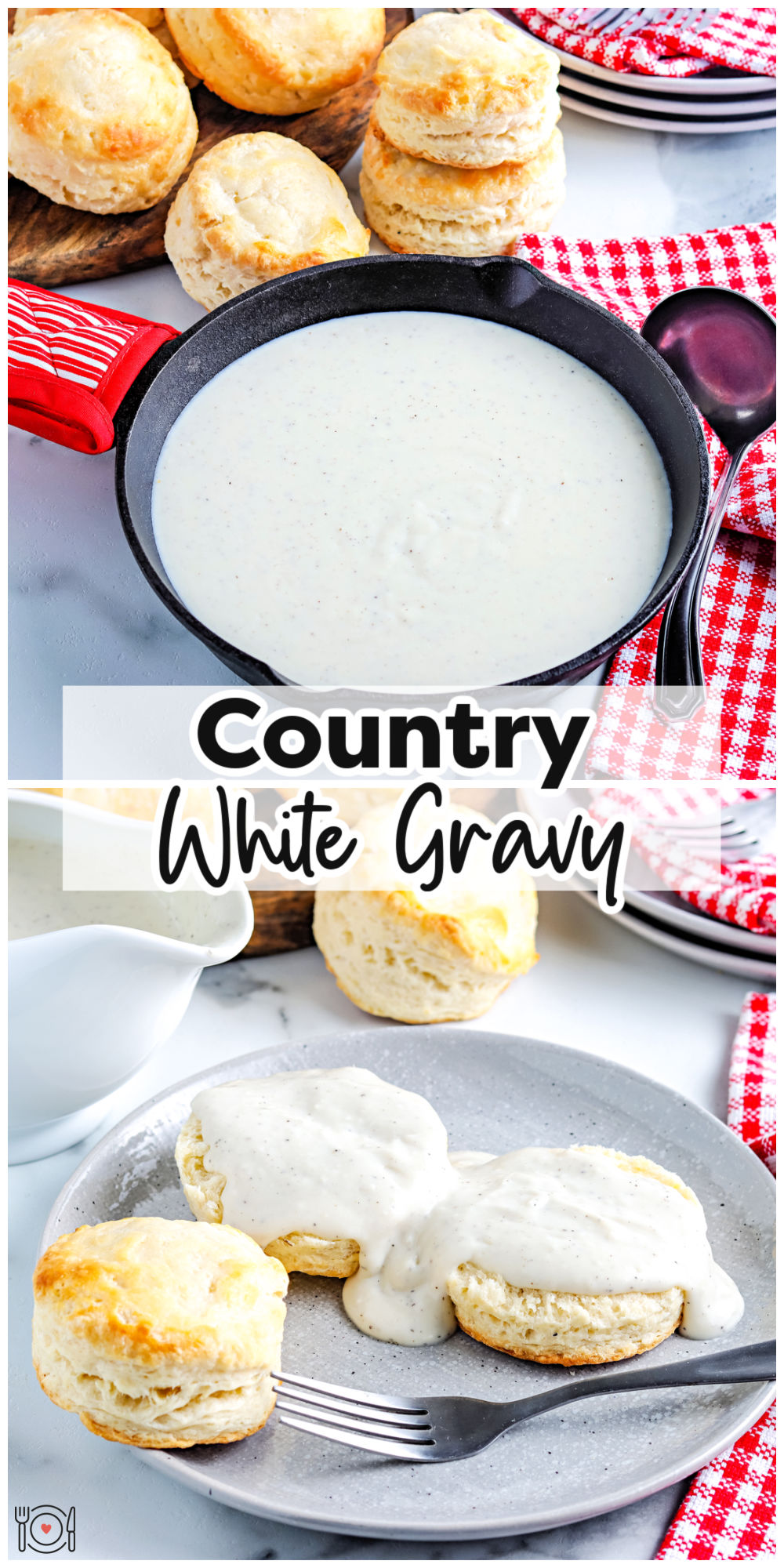 This Country White Gravy recipe is a Southern classic for a reason. It's perfect for pouring over biscuits, chicken fried steak, mashed potatoes, and fried pork chops. via @foodfolksandfun