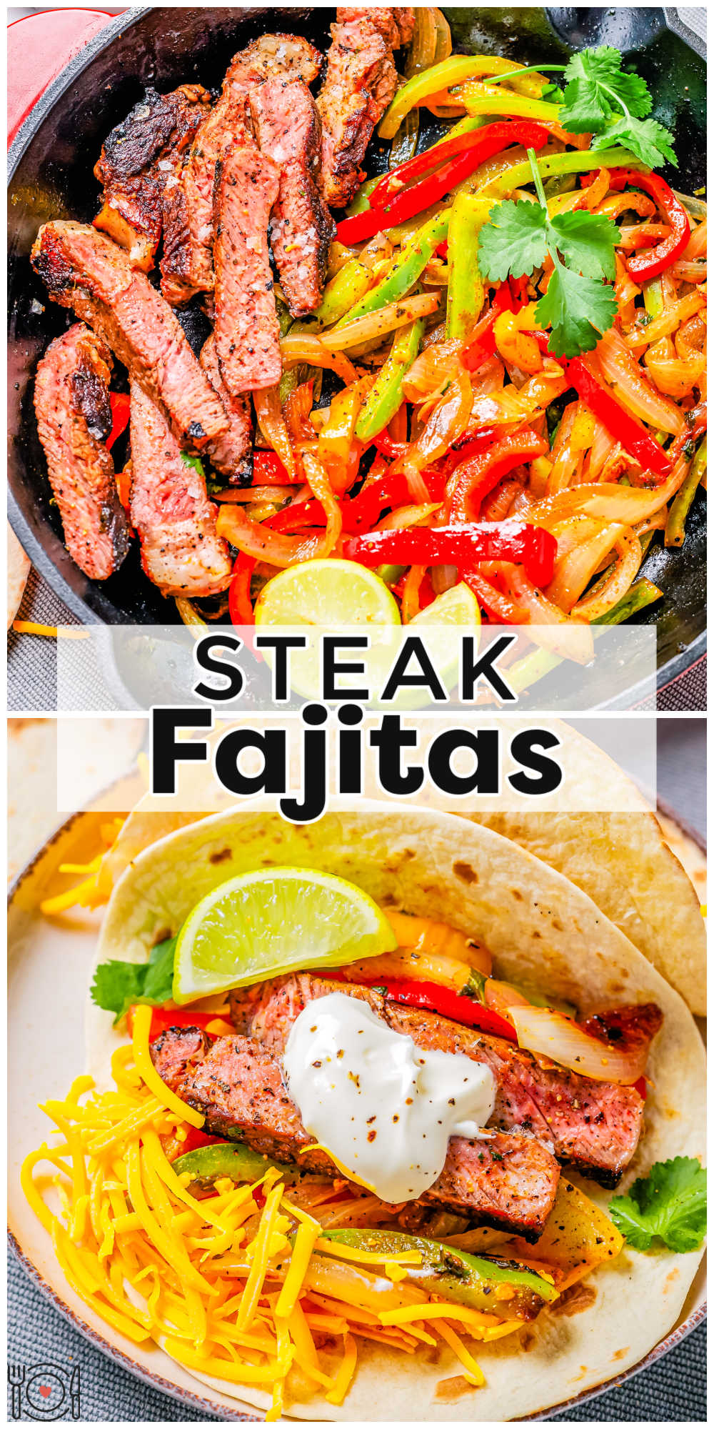 This Steak Fajitas recipe is an easy weeknight dinner made with steak, onions, peppers, and a tasty steak fajita marinade. via @foodfolksandfun