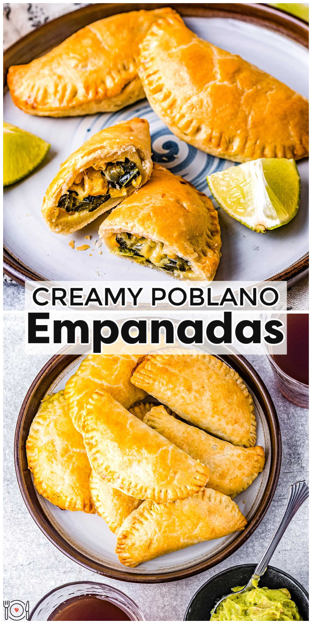 These Vegetarian Empanadas have a tender and flaky crust and have a cheesy, delicious, and creamy poblano and corn filling. via @foodfolksandfun