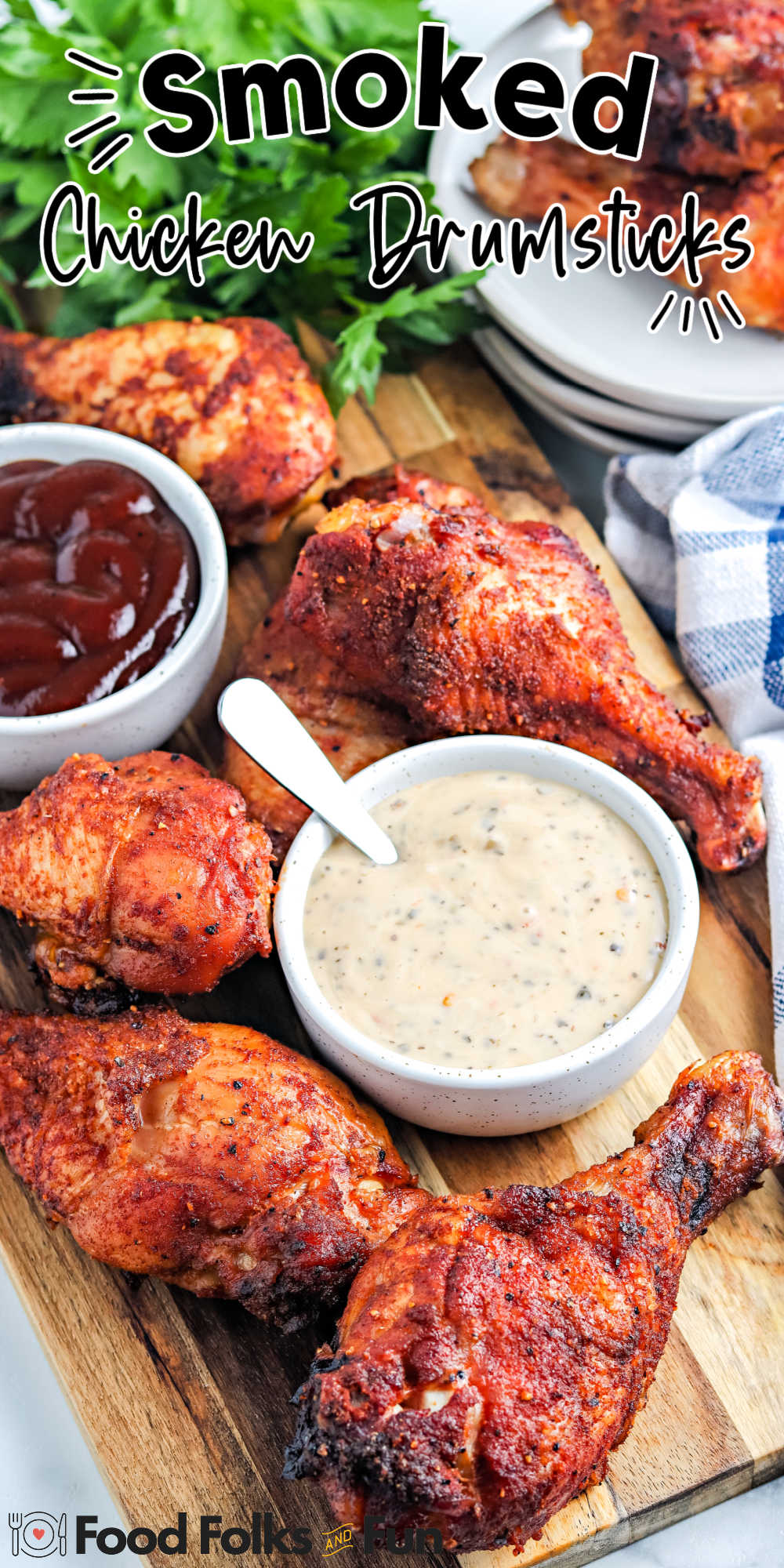 Smoked Chicken Drumsticks or chicken legs are an easy, economical smoker recipe that is perfect for beginners. They’re tasty, ready in 70 minutes, and always a crowd pleaser. via @foodfolksandfun