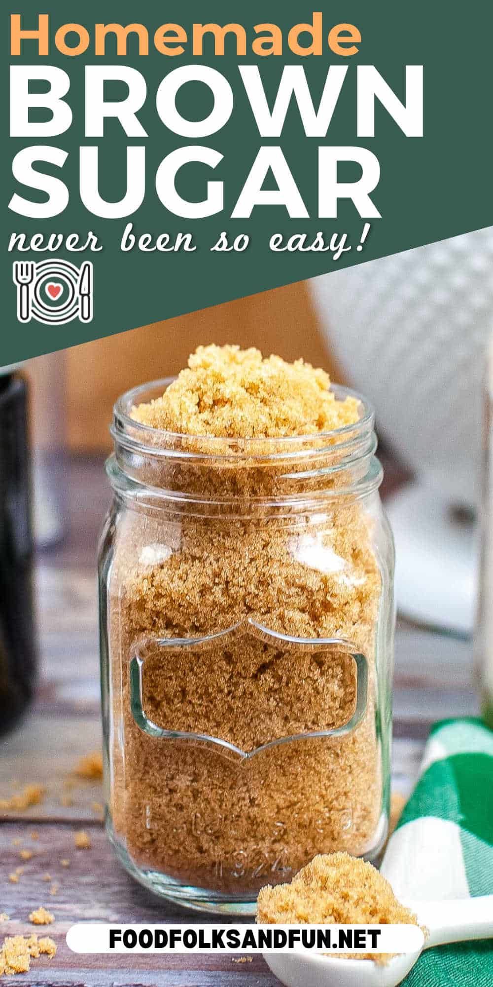 Homemade Brown Sugar is easy to make and tastes like store-bought brown sugar. Plus, it’s cost-effective, too! via @foodfolksandfun