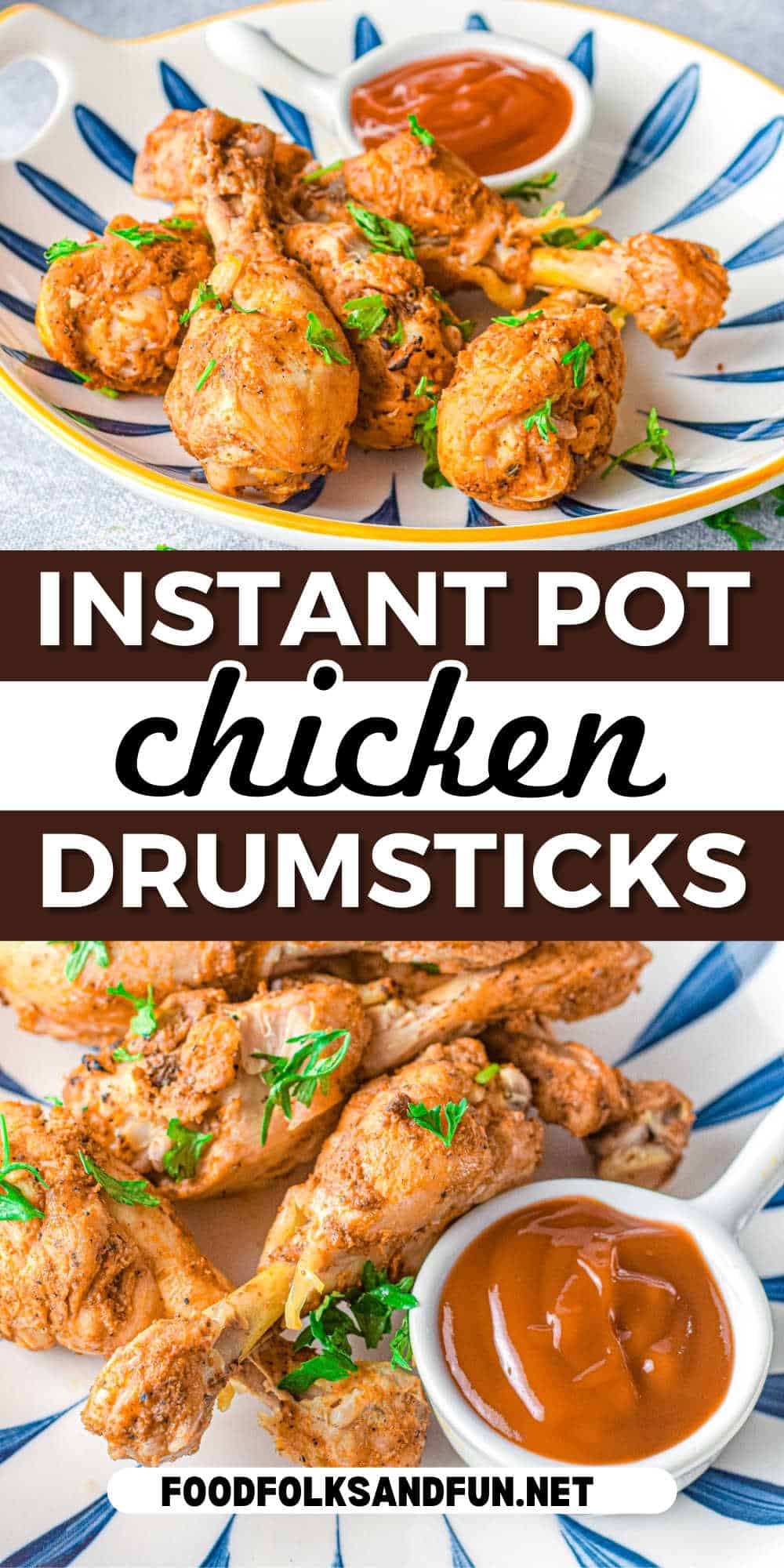 Instant pot chicken drumsticks are so juicy, tender, and made quickly. They’re great for a quick weeknight dinner.  via @foodfolksandfun
