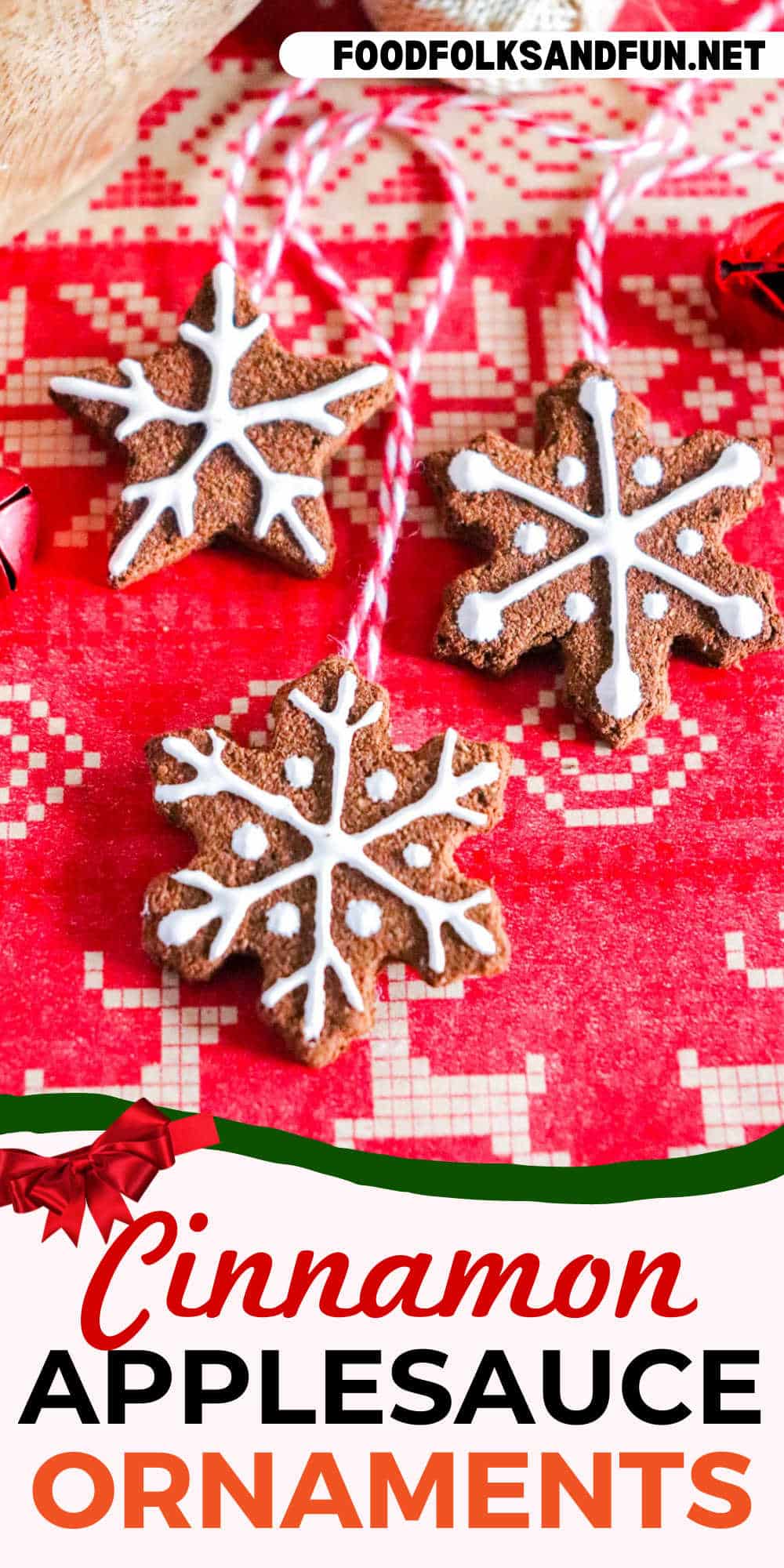 These Cinnamon Applesauce Ornaments are a fun and festive craft for decorating with and attaching to presents. Grab the kids because they’ll love making these with you! via @foodfolksandfun